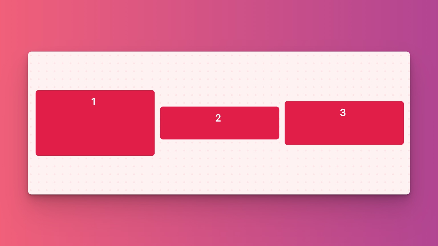 Items center example
